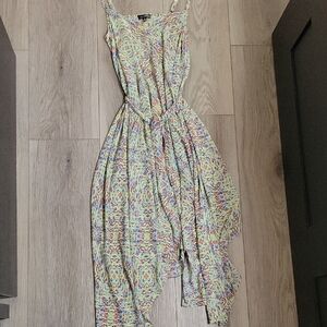 The Limited Asymmetrical Dress in Multicolor Pattern